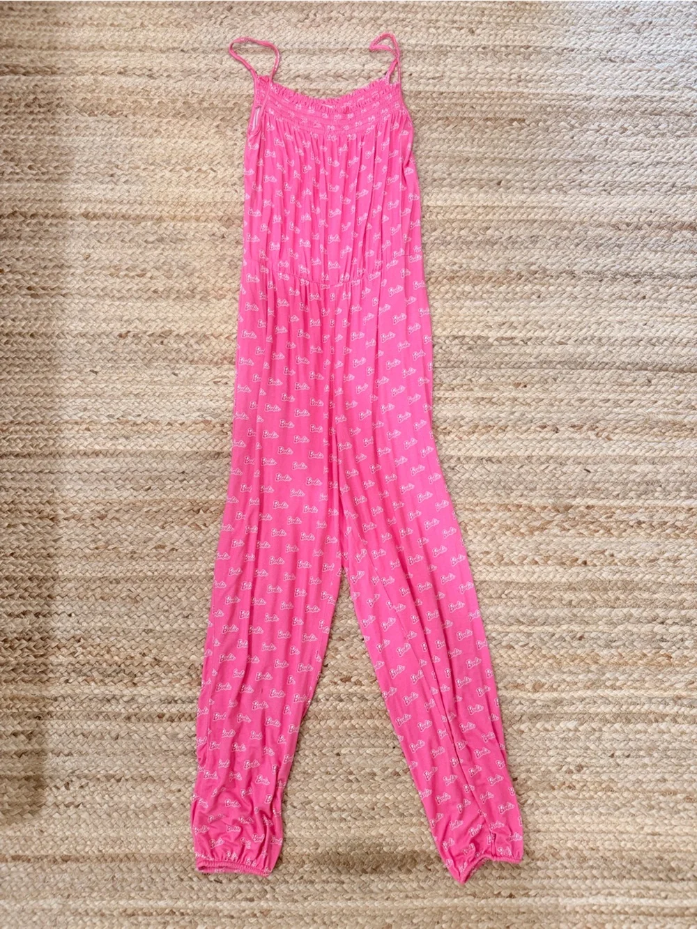 Barbie x  Peanut Hot Pink One-Piece Jumpsuit with White Print
